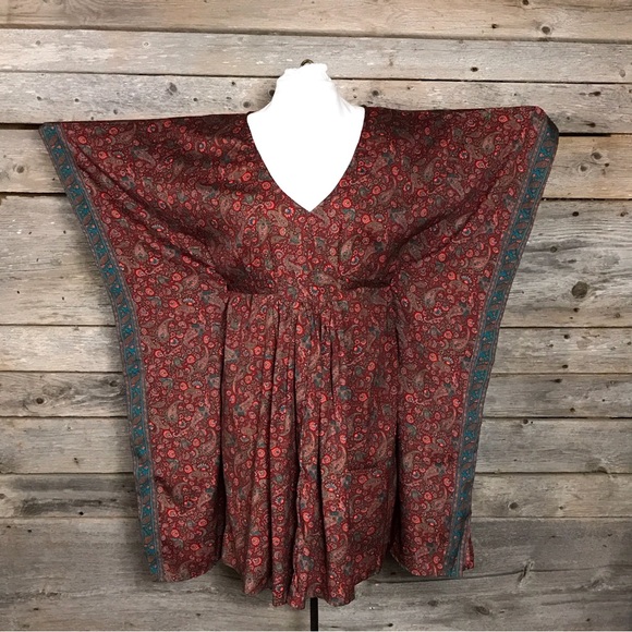 Alchemy Mumu Style Bohemian Scarf Top or Mini Dress, M/L - Picture 4 of 14